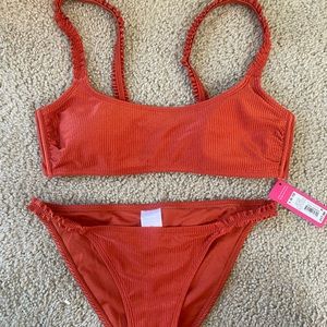Burnt orange two piece bathing suit!